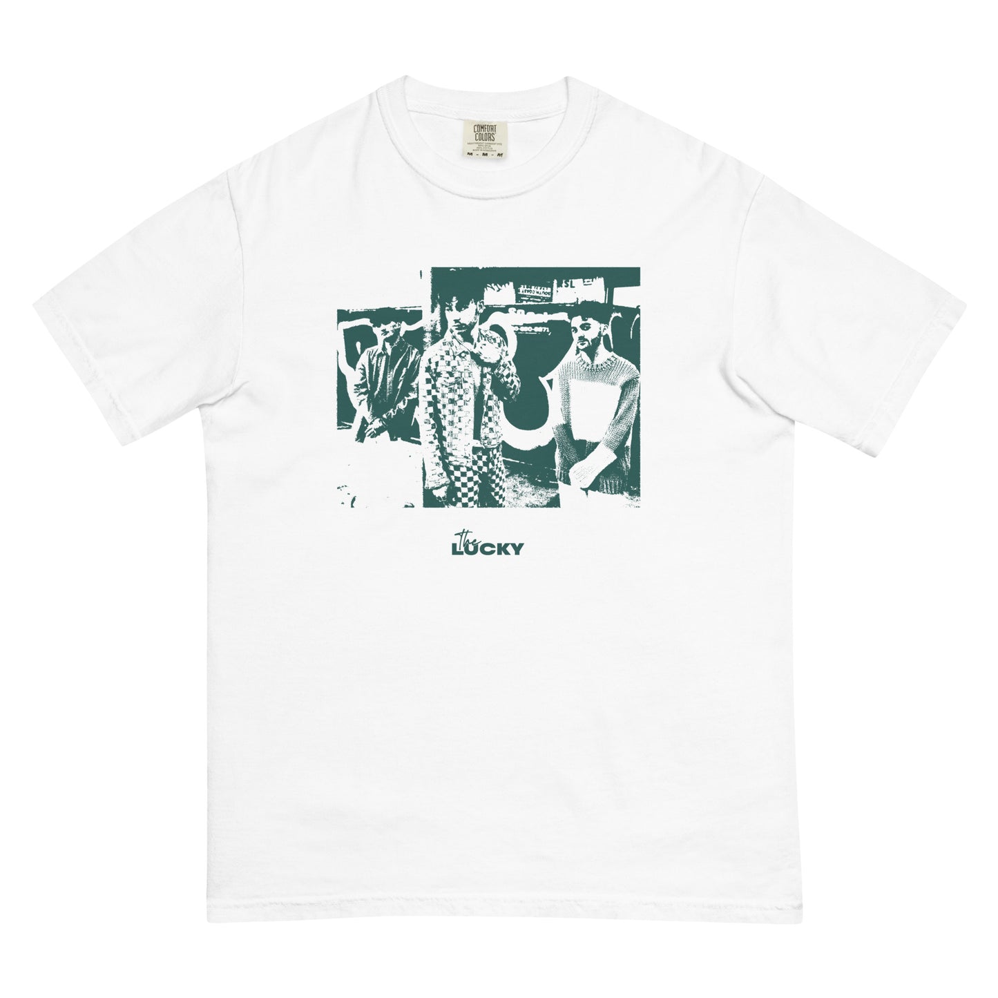 Band Photo Tee (Green and White)