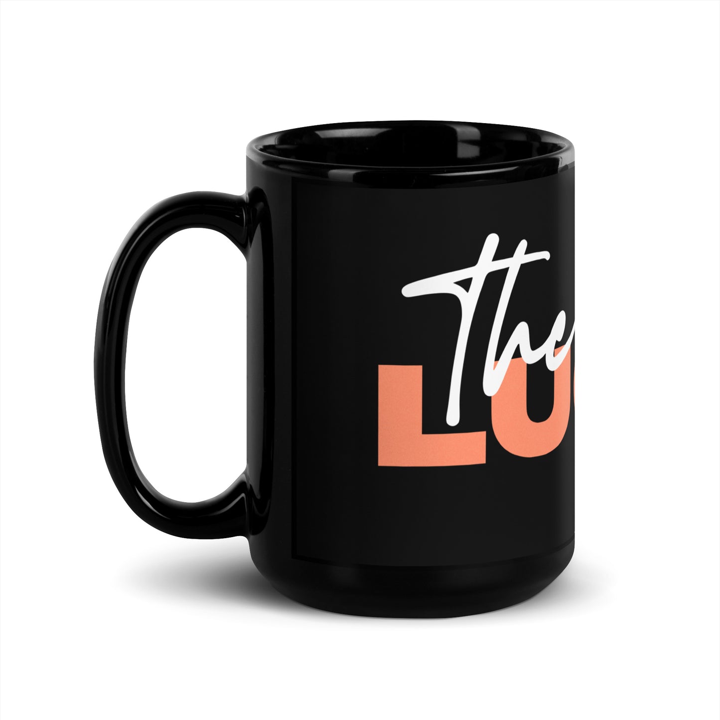 Black Glossy Mug with Logo
